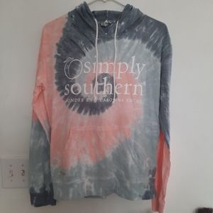 Simply southern just peachy long sleeve hoodie small